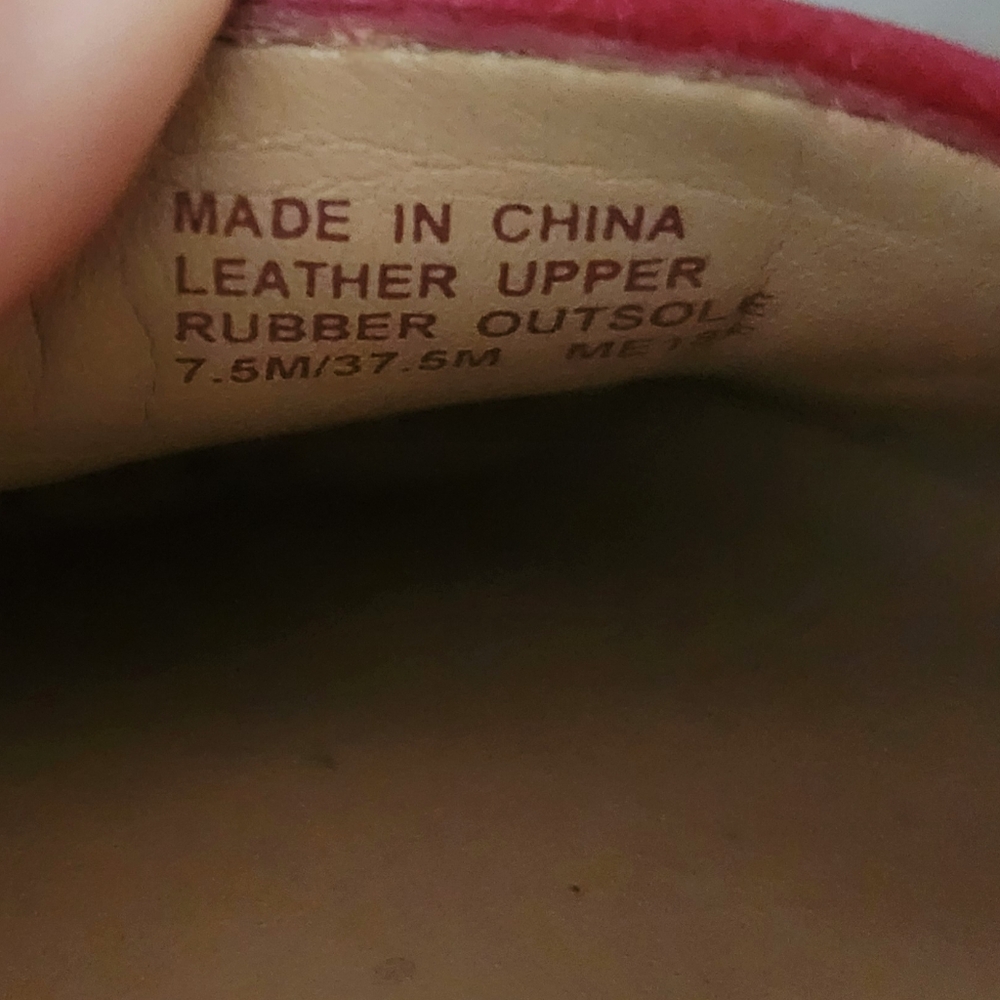 Michael KORS Leather Red Flats Shoes 7.5 - Picture 9 of 14